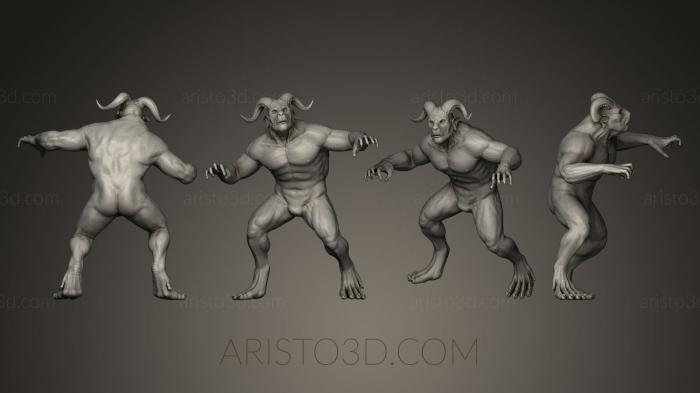 Figurines heroes, monsters and demons (STKM_0174) 3D model for CNC machine